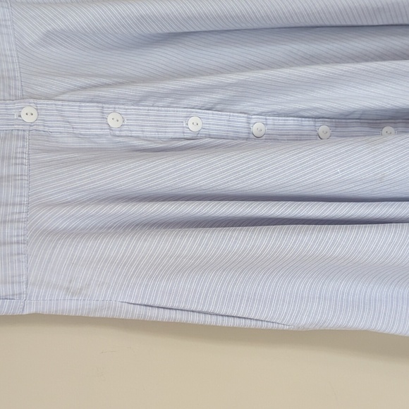 Vintage Gunne Sax Lace Crochet Striped Prairie Dress 7 Blue White - Picture 8 of 16